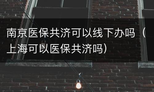南京医保共济可以线下办吗（上海可以医保共济吗）