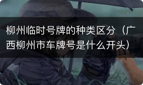 柳州临时号牌的种类区分（广西柳州市车牌号是什么开头）