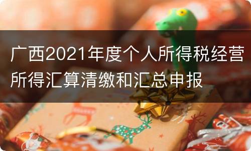 广西2021年度个人所得税经营所得汇算清缴和汇总申报