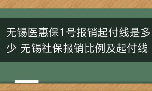 无锡医惠保1号报销起付线是多少 无锡社保报销比例及起付线