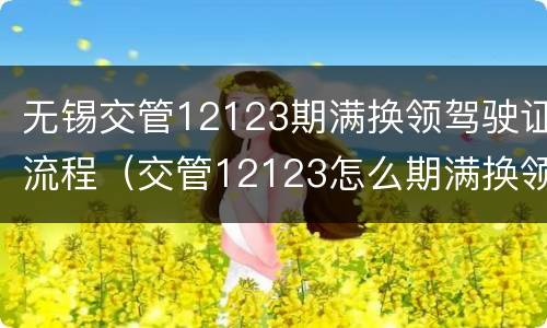 无锡交管12123期满换领驾驶证流程（交管12123怎么期满换领驾驶证）
