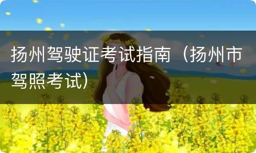 扬州驾驶证考试指南（扬州市驾照考试）