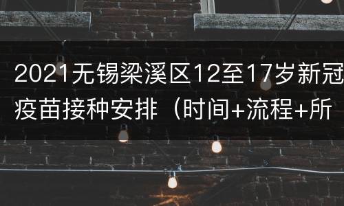 2021无锡梁溪区12至17岁新冠疫苗接种安排（时间+流程+所需材料下载）