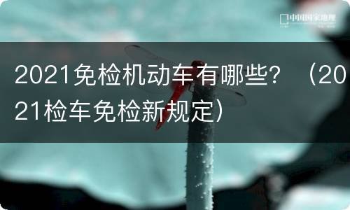 2021免检机动车有哪些？（2021检车免检新规定）