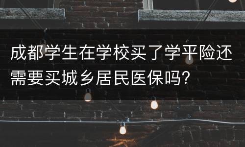 成都学生在学校买了学平险还需要买城乡居民医保吗?