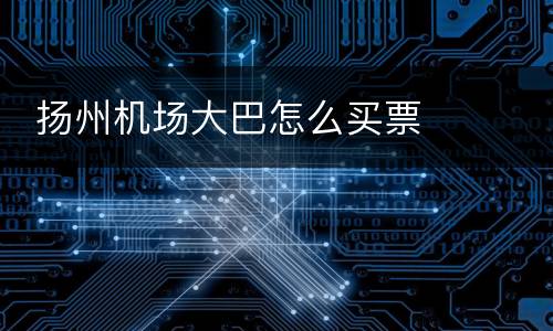  扬州机场大巴怎么买票