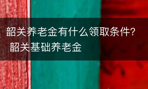 韶关养老金有什么领取条件？ 韶关基础养老金