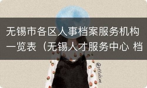 无锡市各区人事档案服务机构一览表（无锡人才服务中心 档案）