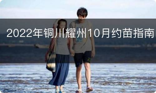 2022年铜川耀州10月约苗指南