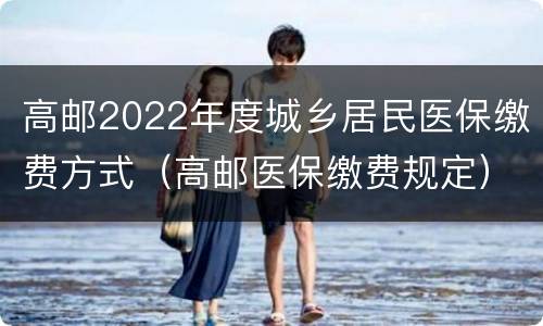 高邮2022年度城乡居民医保缴费方式（高邮医保缴费规定）