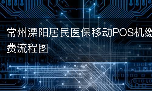 常州溧阳居民医保移动POS机缴费流程图