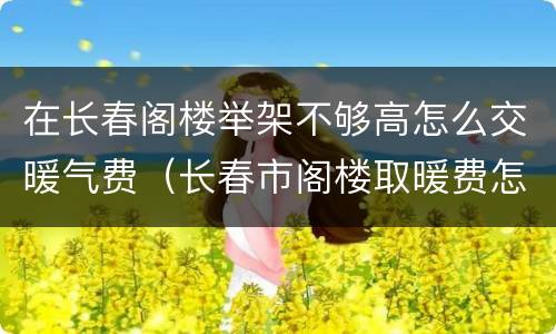 在长春阁楼举架不够高怎么交暖气费（长春市阁楼取暖费怎么收）