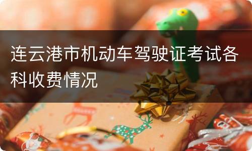 连云港市机动车驾驶证考试各科收费情况