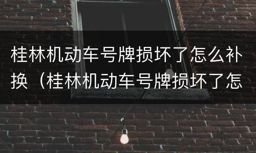 桂林机动车号牌损坏了怎么补换（桂林机动车号牌损坏了怎么补换新的）