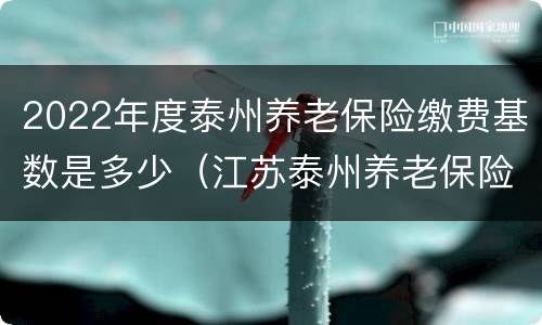 2022年度泰州养老保险缴费基数是多少（江苏泰州养老保险缴2019费基数）