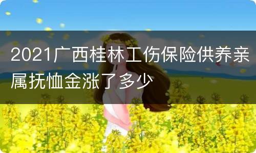2021广西桂林工伤保险供养亲属抚恤金涨了多少