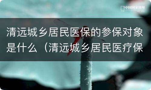 清远城乡居民医保的参保对象是什么（清远城乡居民医疗保险报销范围和比例）