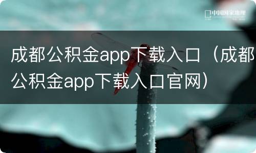 成都公积金app下载入口（成都公积金app下载入口官网）