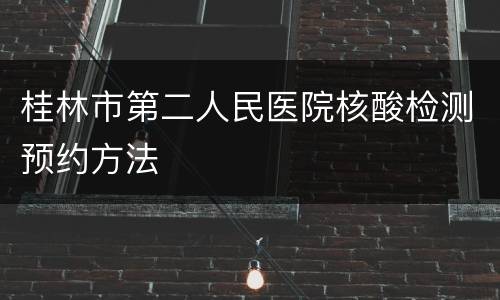 桂林市第二人民医院核酸检测预约方法