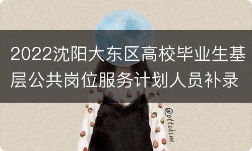 2022沈阳大东区高校毕业生基层公共岗位服务计划人员补录公告