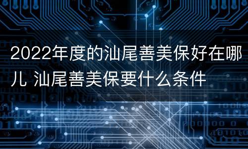 2022年度的汕尾善美保好在哪儿 汕尾善美保要什么条件