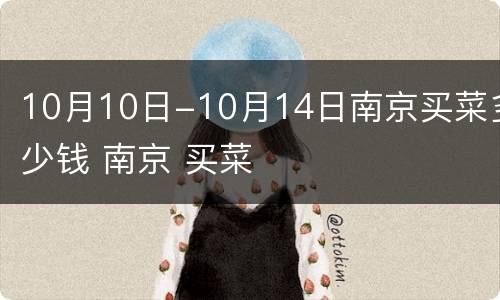 10月10日-10月14日南京买菜多少钱 南京 买菜