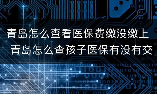 青岛怎么查看医保费缴没缴上 青岛怎么查孩子医保有没有交