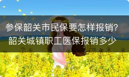 参保韶关市民保要怎样报销？ 韶关城镇职工医保报销多少