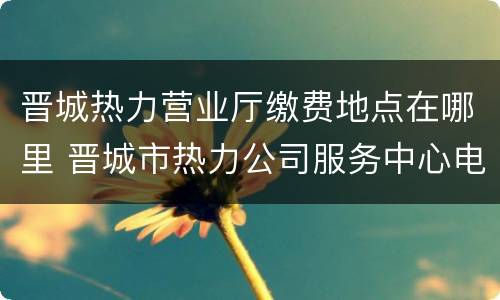 晋城热力营业厅缴费地点在哪里 晋城市热力公司服务中心电话