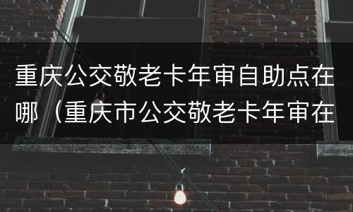 重庆公交敬老卡年审自助点在哪（重庆市公交敬老卡年审在什么地方）