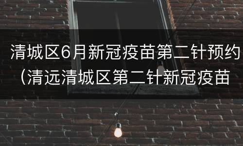 清城区6月新冠疫苗第二针预约（清远清城区第二针新冠疫苗）