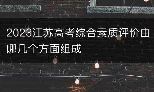2023江苏高考综合素质评价由哪几个方面组成