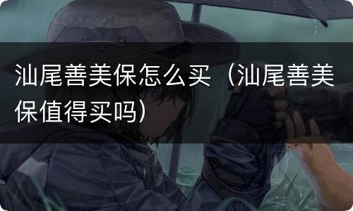 汕尾善美保怎么买（汕尾善美保值得买吗）