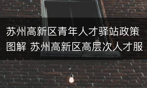 苏州高新区青年人才驿站政策图解 苏州高新区高层次人才服务中心