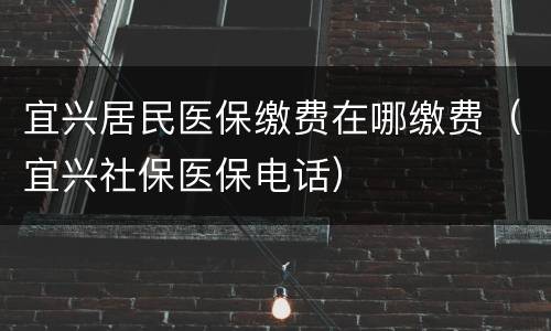 宜兴居民医保缴费在哪缴费（宜兴社保医保电话）