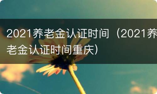 2021养老金认证时间（2021养老金认证时间重庆）