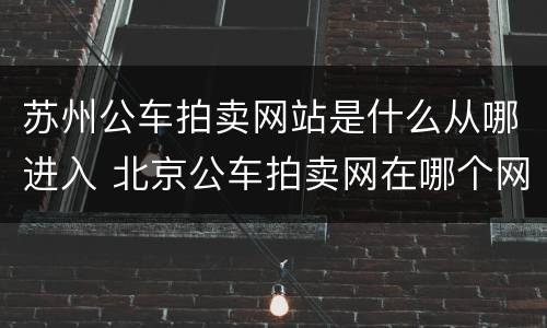 苏州公车拍卖网站是什么从哪进入 北京公车拍卖网在哪个网站
