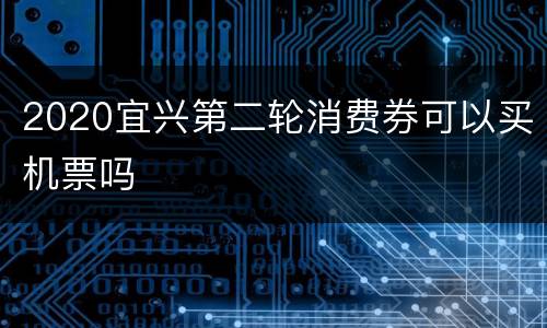 2020宜兴第二轮消费券可以买机票吗
