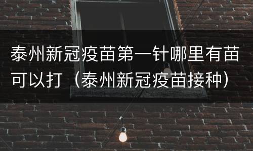 泰州新冠疫苗第一针哪里有苗可以打（泰州新冠疫苗接种）