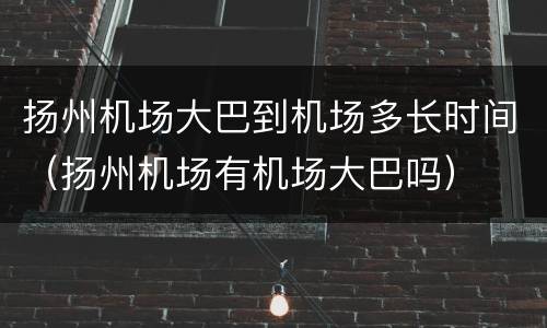 扬州机场大巴到机场多长时间（扬州机场有机场大巴吗）