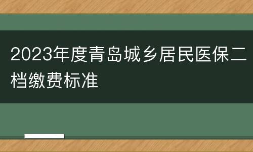 2023年度青岛城乡居民医保二档缴费标准