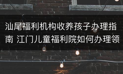 汕尾福利机构收养孩子办理指南 江门儿童福利院如何办理领养