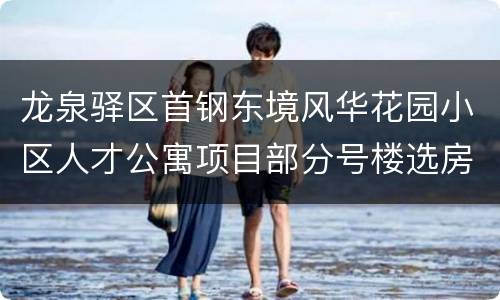 龙泉驿区首钢东境风华花园小区人才公寓项目部分号楼选房公告