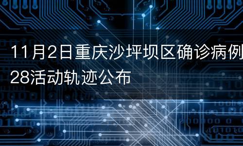 11月2日重庆沙坪坝区确诊病例28活动轨迹公布