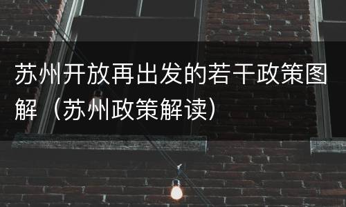 苏州开放再出发的若干政策图解（苏州政策解读）