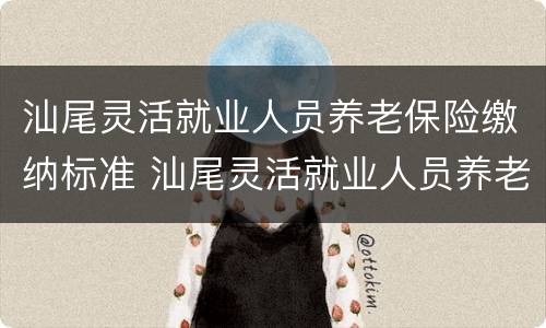 汕尾灵活就业人员养老保险缴纳标准 汕尾灵活就业人员养老保险缴纳标准是多少